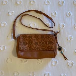 The Sak Stamped Leather Crossbody